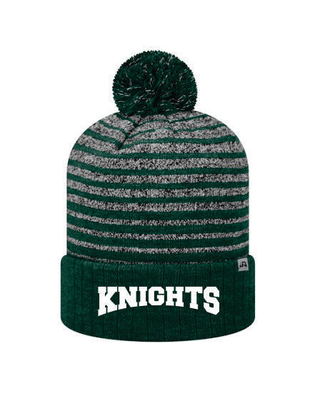 Knights Embroidered Pom Beanie