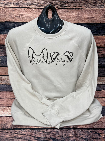 Bella Canvas Custom Dog Ear Crew Sweatshirt